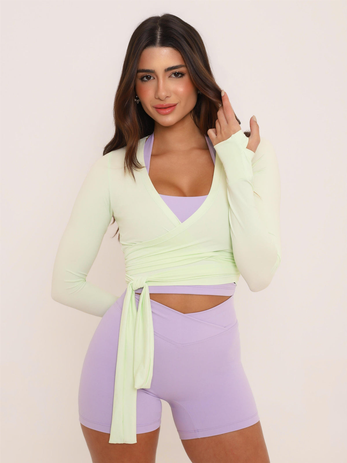 CROPPED LONG SLEEVE FRESH MINT