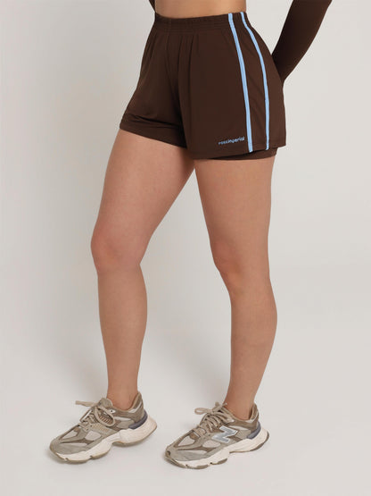 SHORT REFLECT DUO BROWN COM AZUL SKY