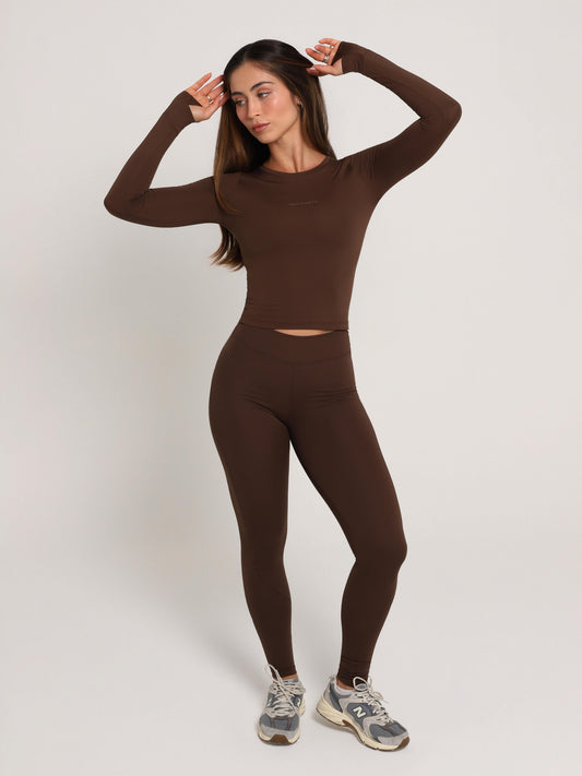 T-SHIRT MANGA LONGA FRESH BROWN