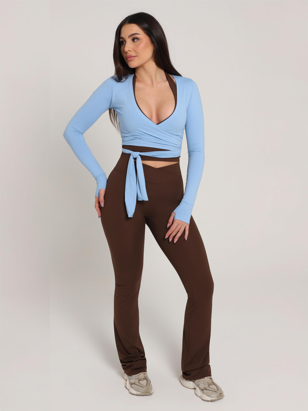 CROPPED LONG SLEEVE AZUL SKY