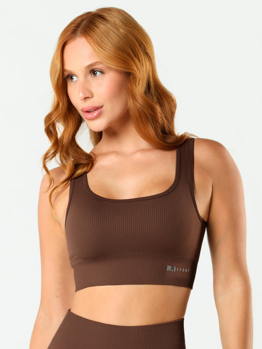 TOP SEAMLESS ESSENTIAL  ESPRESSO