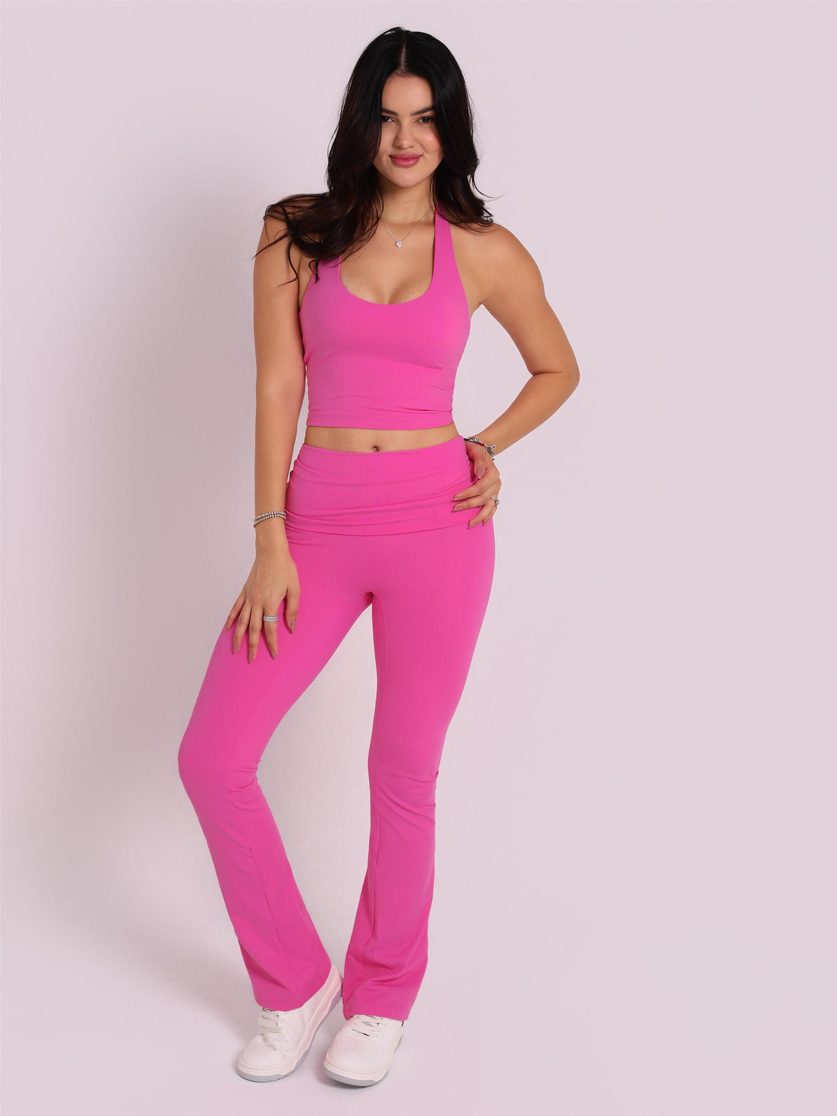 CALÇA FLARE FOLD MILK SHAKE
