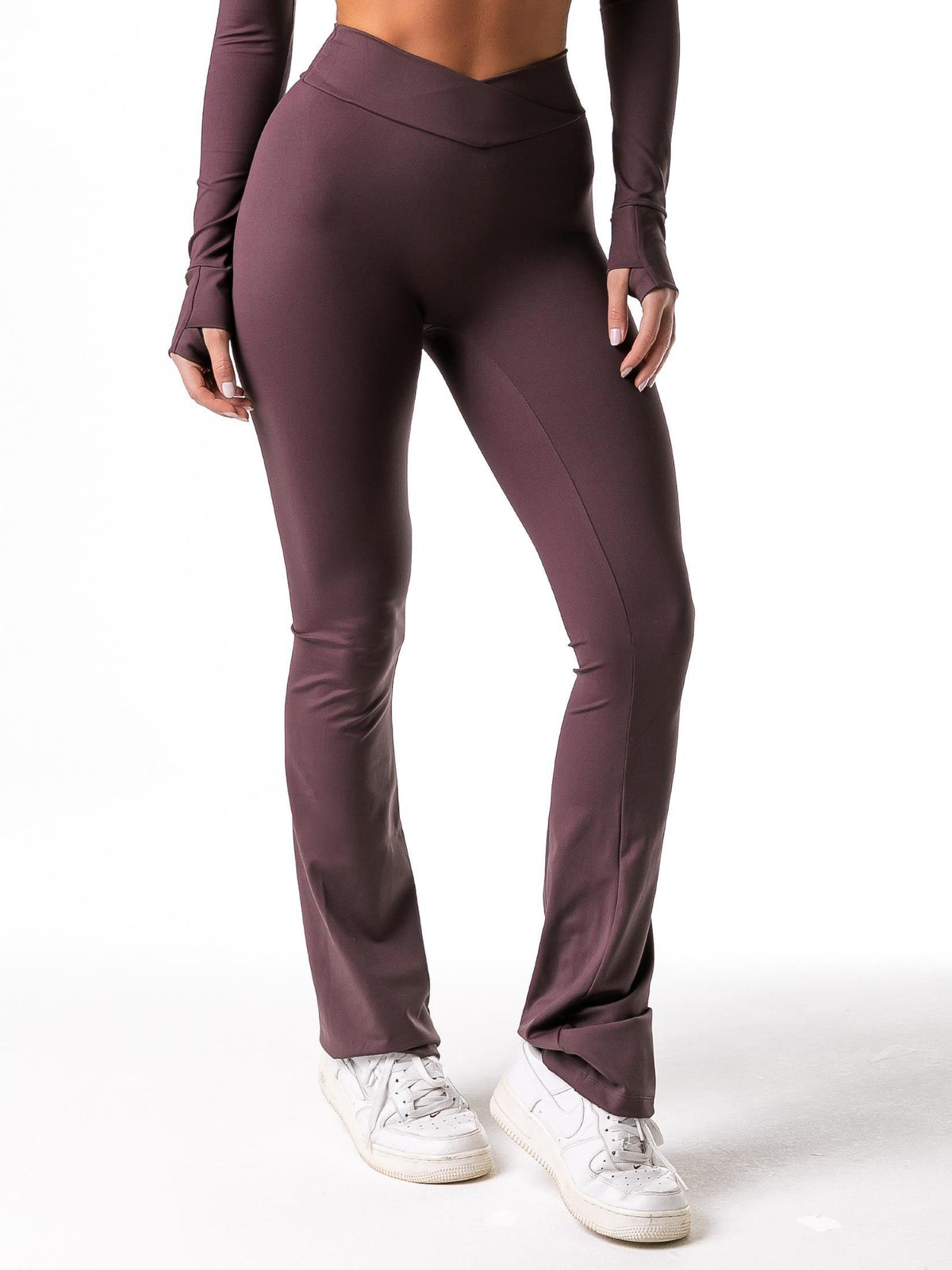 CALÇA FLARE NEW FLEX GRAPE