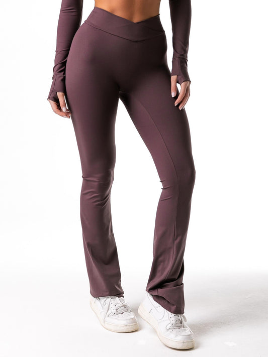 CALÇA FLARE NEW FLEX GRAPE