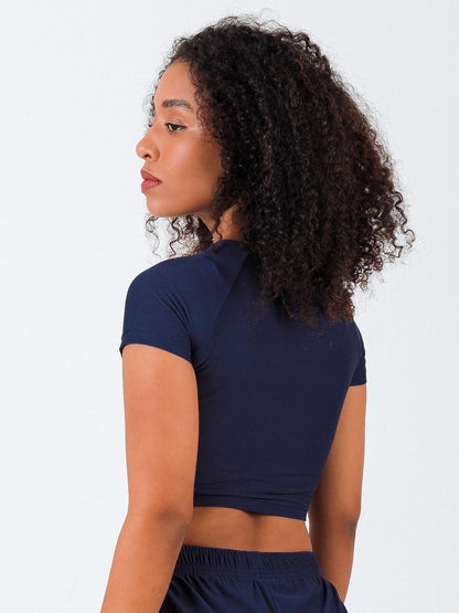 CROPPED SPRINT AZUL MARINHO