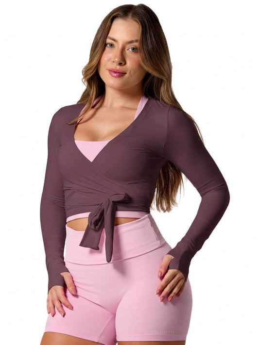 CROPPED LONG SLEEVE GRAPE
