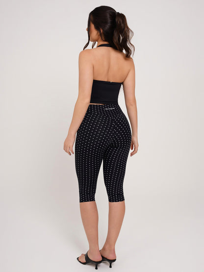 LEGGING CAPRI POÁ PRETO