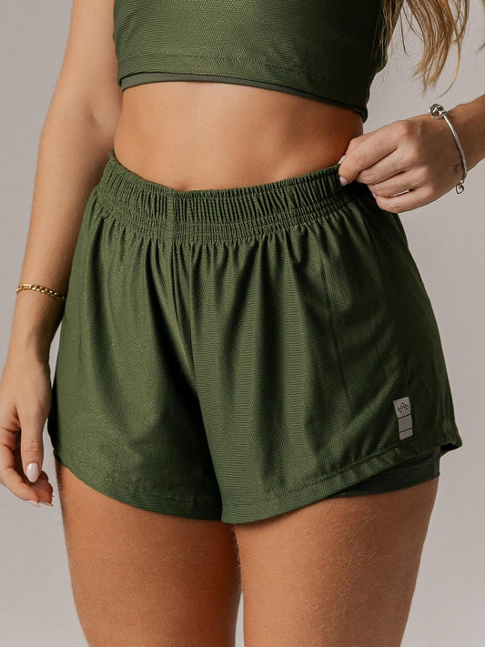 SHORT DRY REFLECT VERDE MILITAR