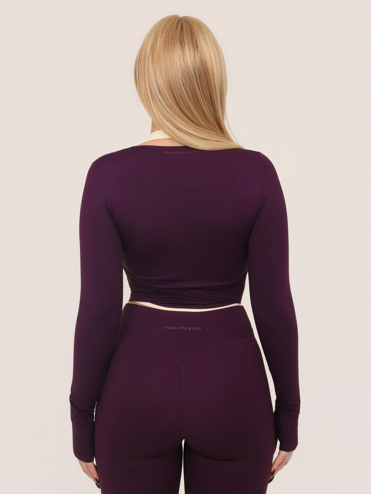 CROPPED LONG SLEEVE WINE