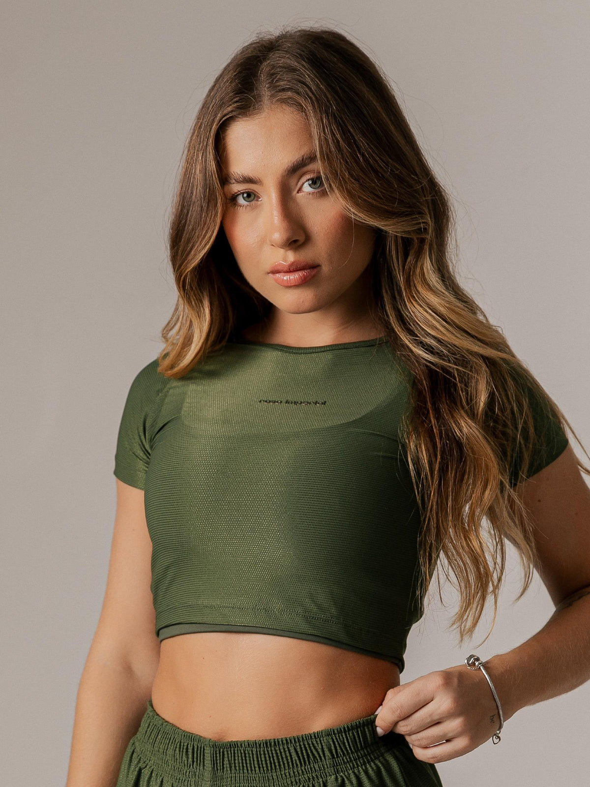 CROPPED SPRINT VERDE MILITAR