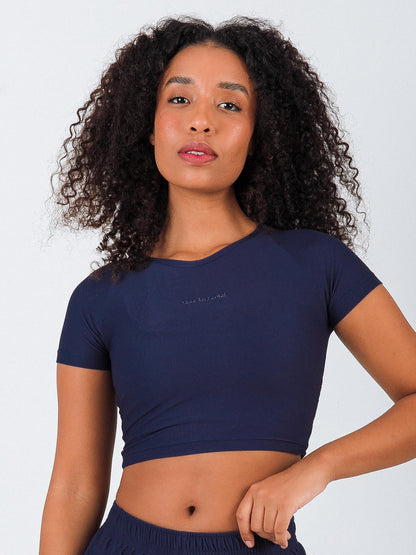 CROPPED SPRINT AZUL MARINHO