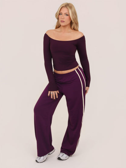 CROPPED SHOULDER WINE