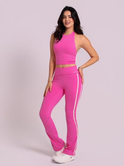 CALÇA FLARE FOLD DUO MILK SHAKE COM BAUNILHA