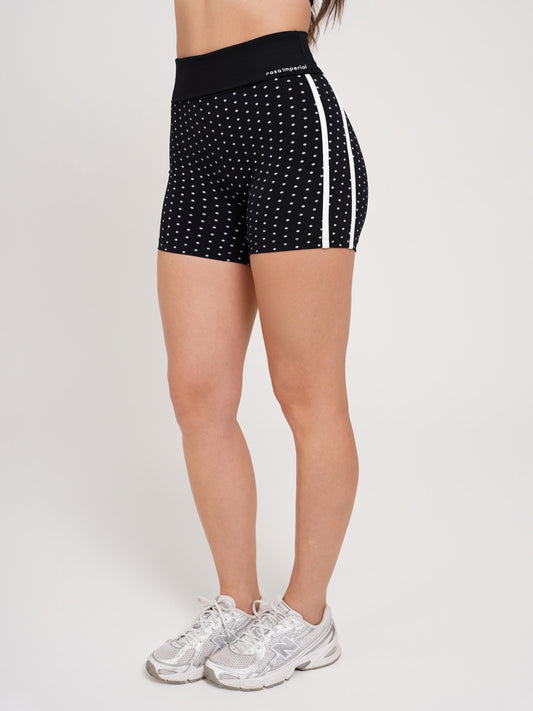 SHORT FOLD DUO PRETO COM POÁ PRETO