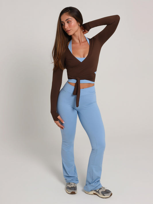 CROPPED LONG SLEEVE BROWN