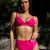 Biquíni Ana Canelado Hot Pants Pink Red
