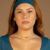 Faixa De Cabelo Bordada Azul Deep