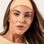 Faixa De Cabelo Bordada Peach