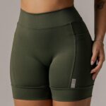 Short  Pace Barrado Verde Militar