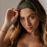 Faixa De Cabelo Bordada Verde Militar