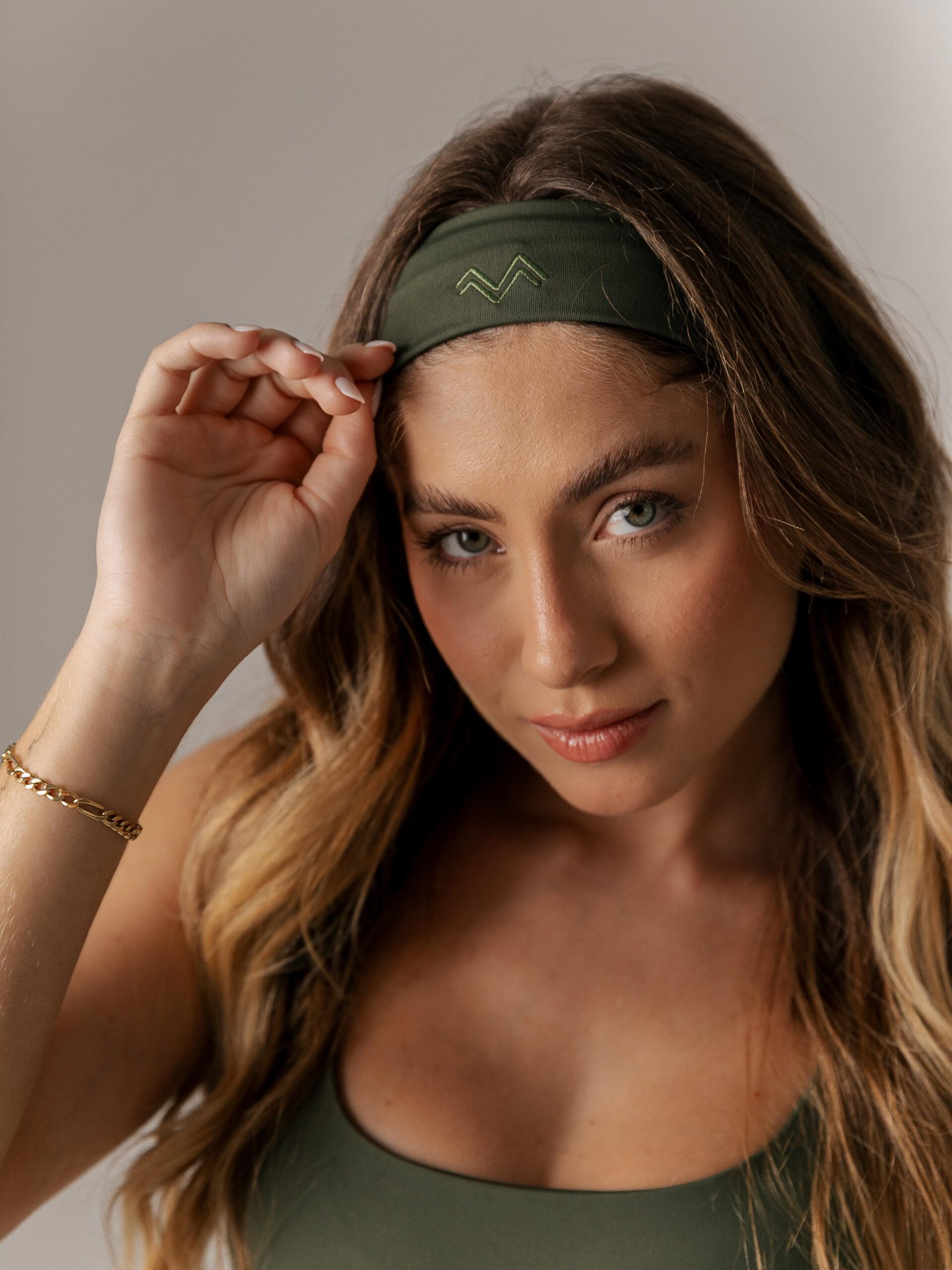 Brinde Faixa De Cabelo Verde Militar