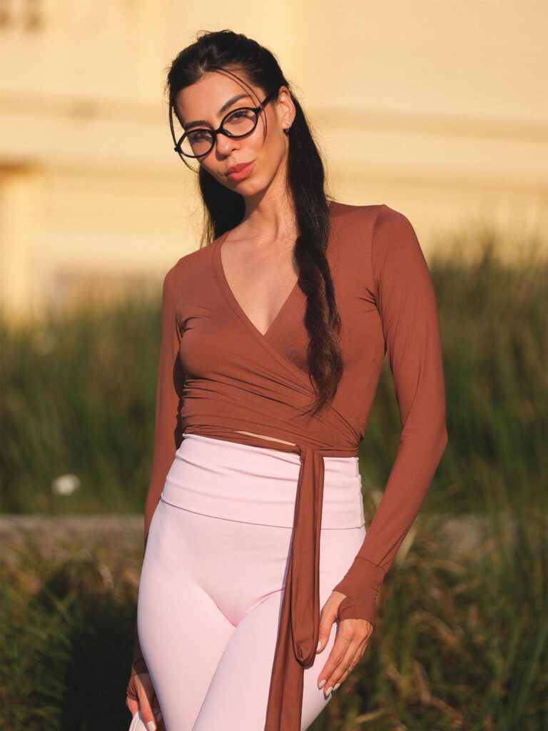 Cropped Long Sleeve Coffee