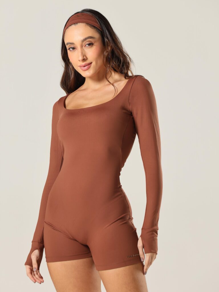 Macaquinho Match Manga Longa Coffee