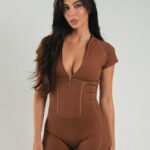 Macaquinho Ziper Flat Sculp Coffee