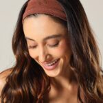 Faixa De Cabelo Bordada Coffee