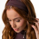 Faixa De Cabelo Bordada Grape