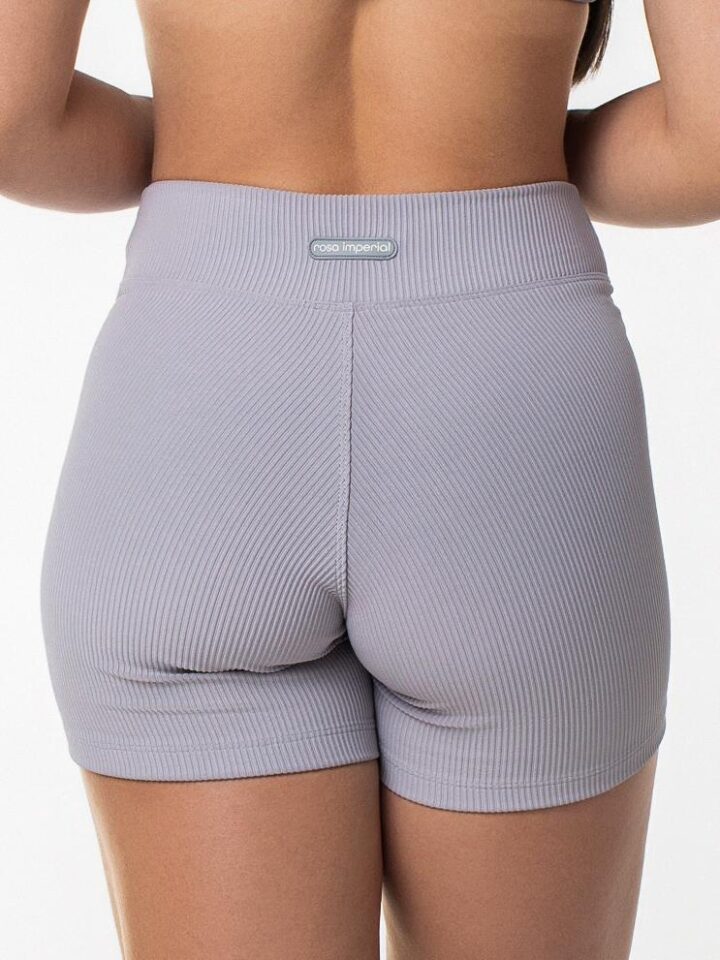 Alternative view of Short Skin Canelado Cinza