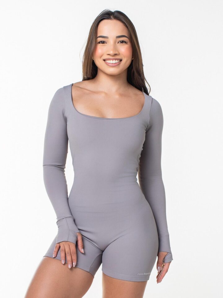 Macaquinho Match Manga Longa Cinza