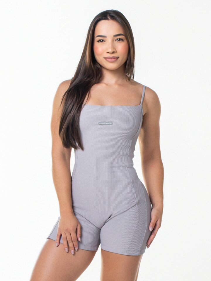 Macaquinho Honey Canelado Cinza