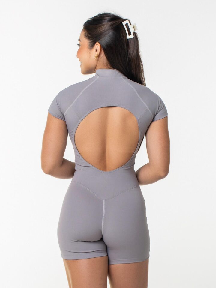 Alternative view of Macaquinho Ziper Flat Sculp Cinza