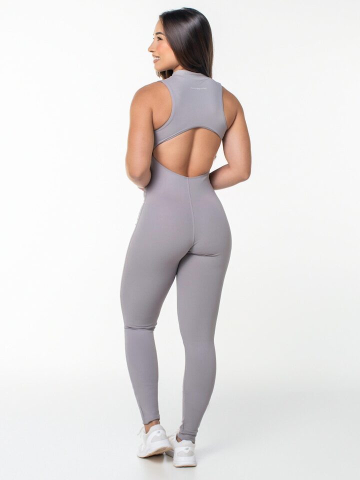 Alternative view of Macacão Running Cinza