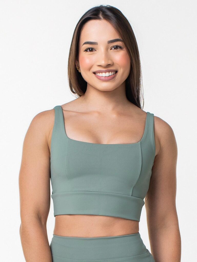 Top Square Verde Malva