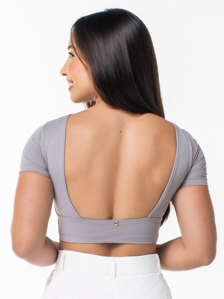 Alternative view of Blusa Charlotte Cinza