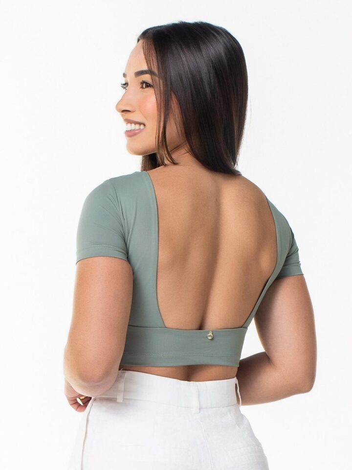 Alternative view of Blusa Charlotte Verde Malva