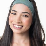 Faixa De Cabelo Bordada Verde Malva