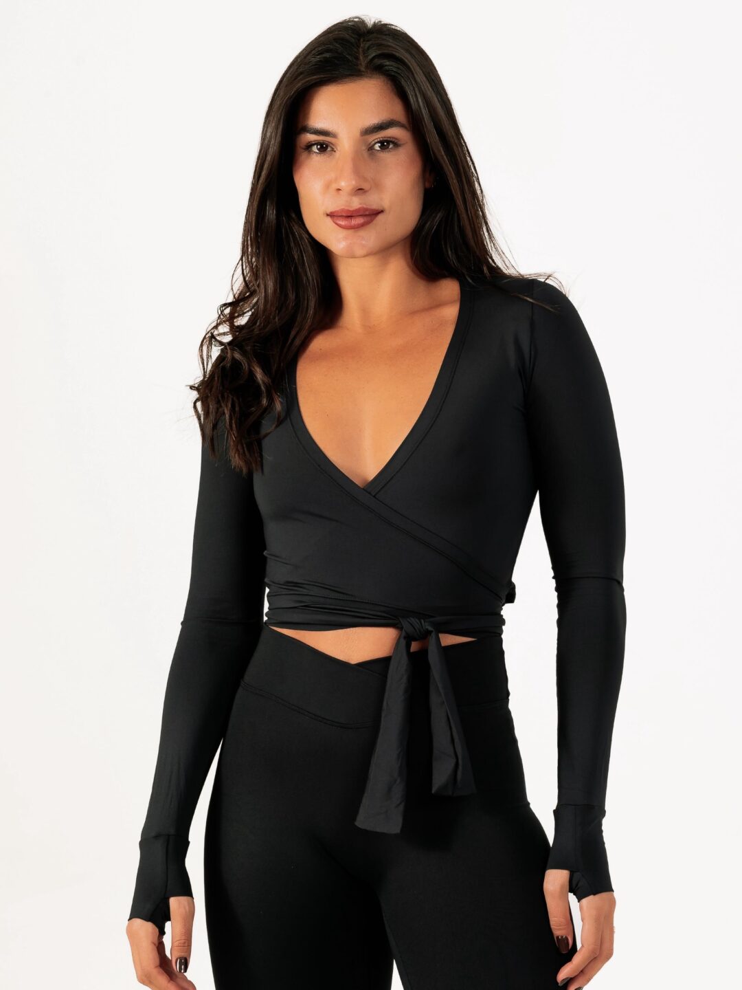 Cropped Long Sleeve Preto