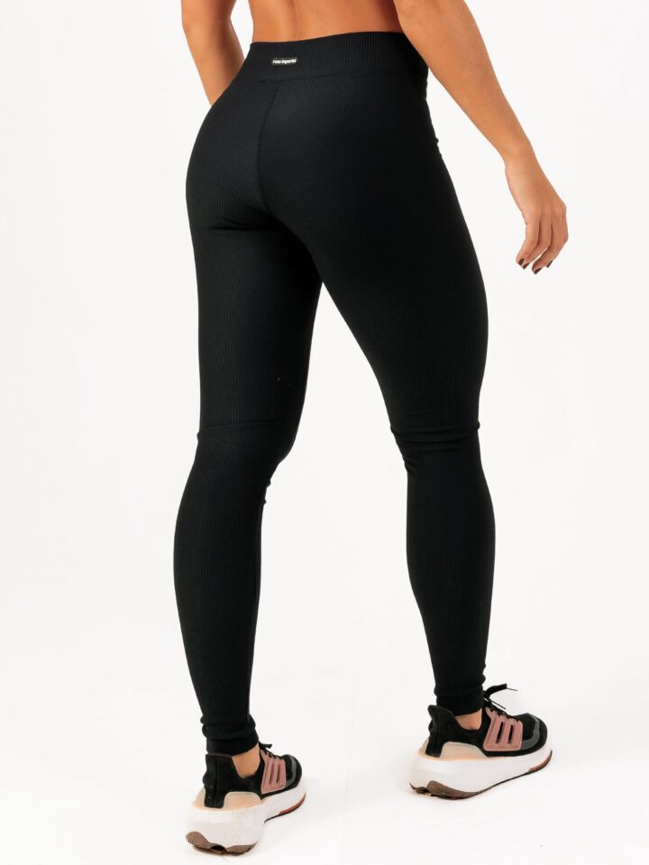 Alternative view of Legging Basic Canelado Preto