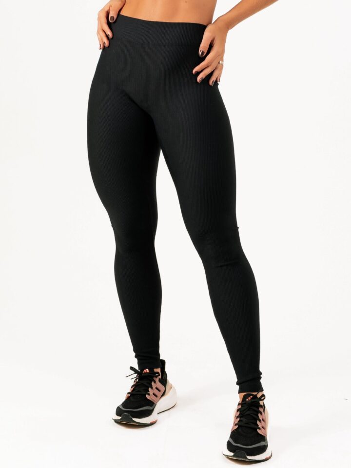 Legging Basic Canelado Preto