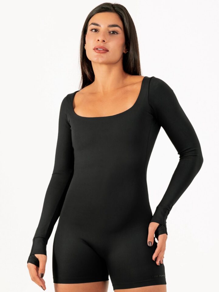 Macaquinho Match Manga Longa Preto