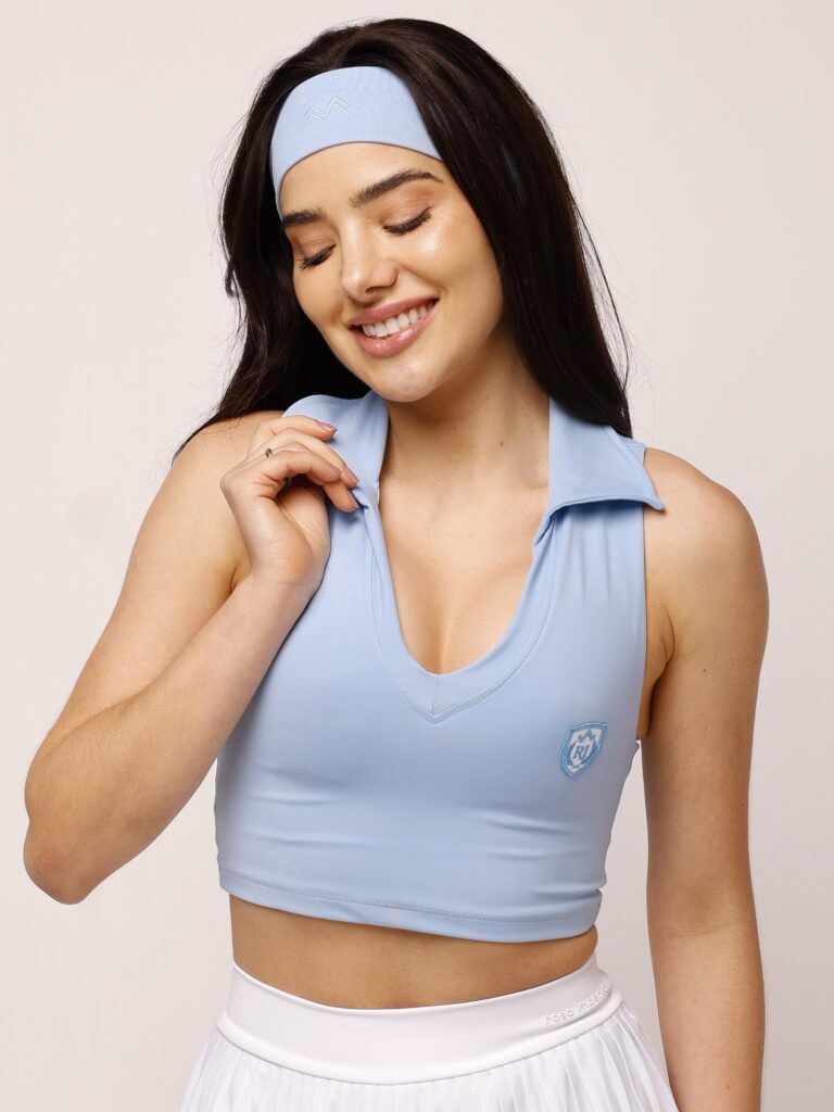 Cropped Club Gola Polo Azul Sky