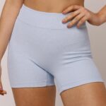 Short Skin Canelado Azul Sky