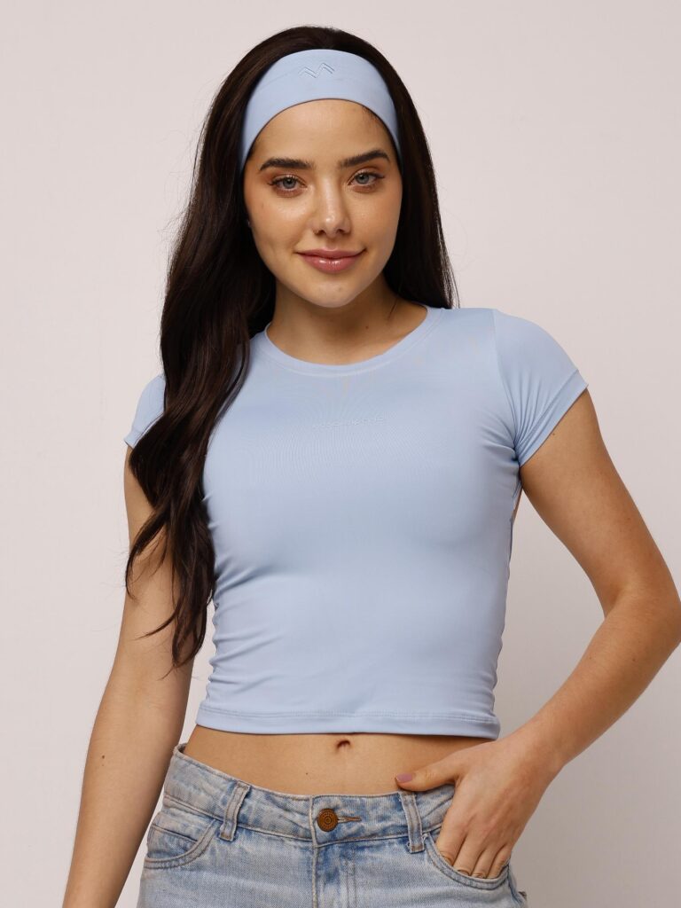 T-Shirt Cut Out Azul Sky