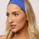 Faixa De Cabelo Bordada Azul Bic