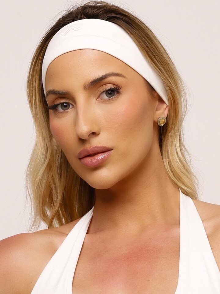 Faixa De Cabelo Bordada Off White