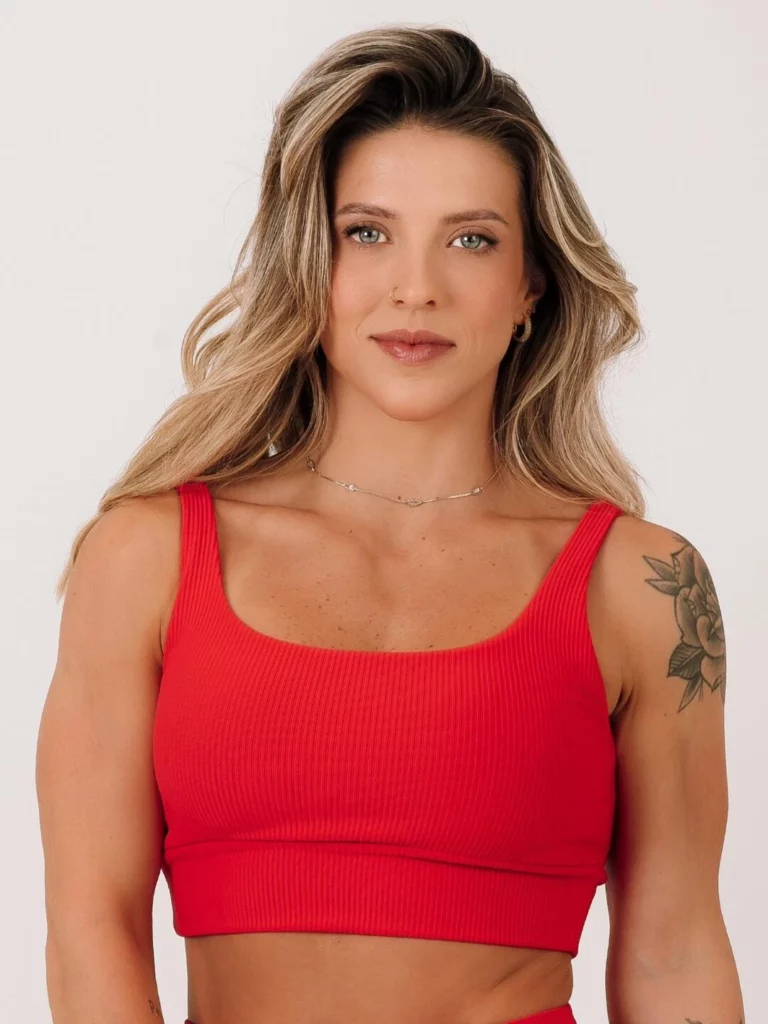 Top Maxi Canelado Red Sunset