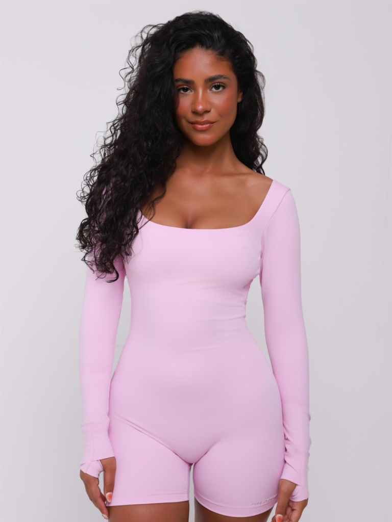 Macaquinho Match Manga Longa Rosa Blush